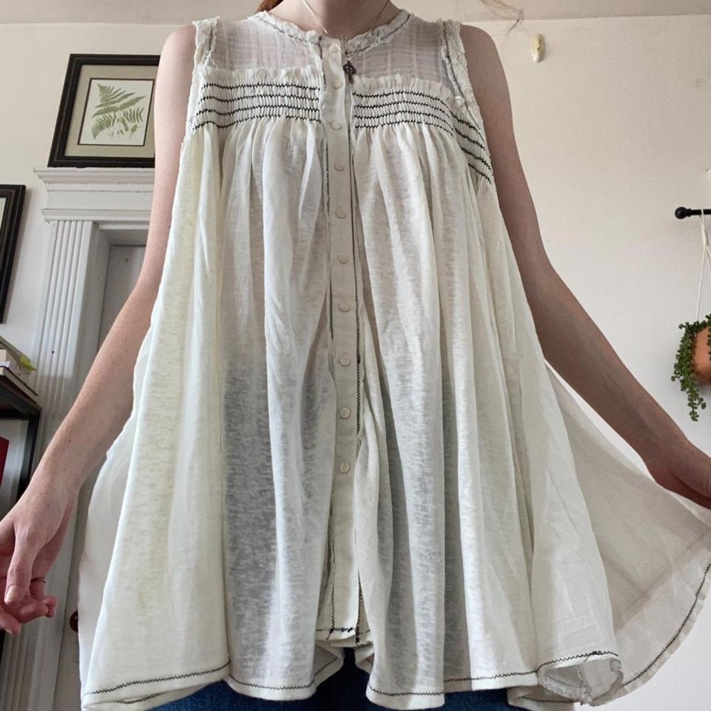 white free people tank dress